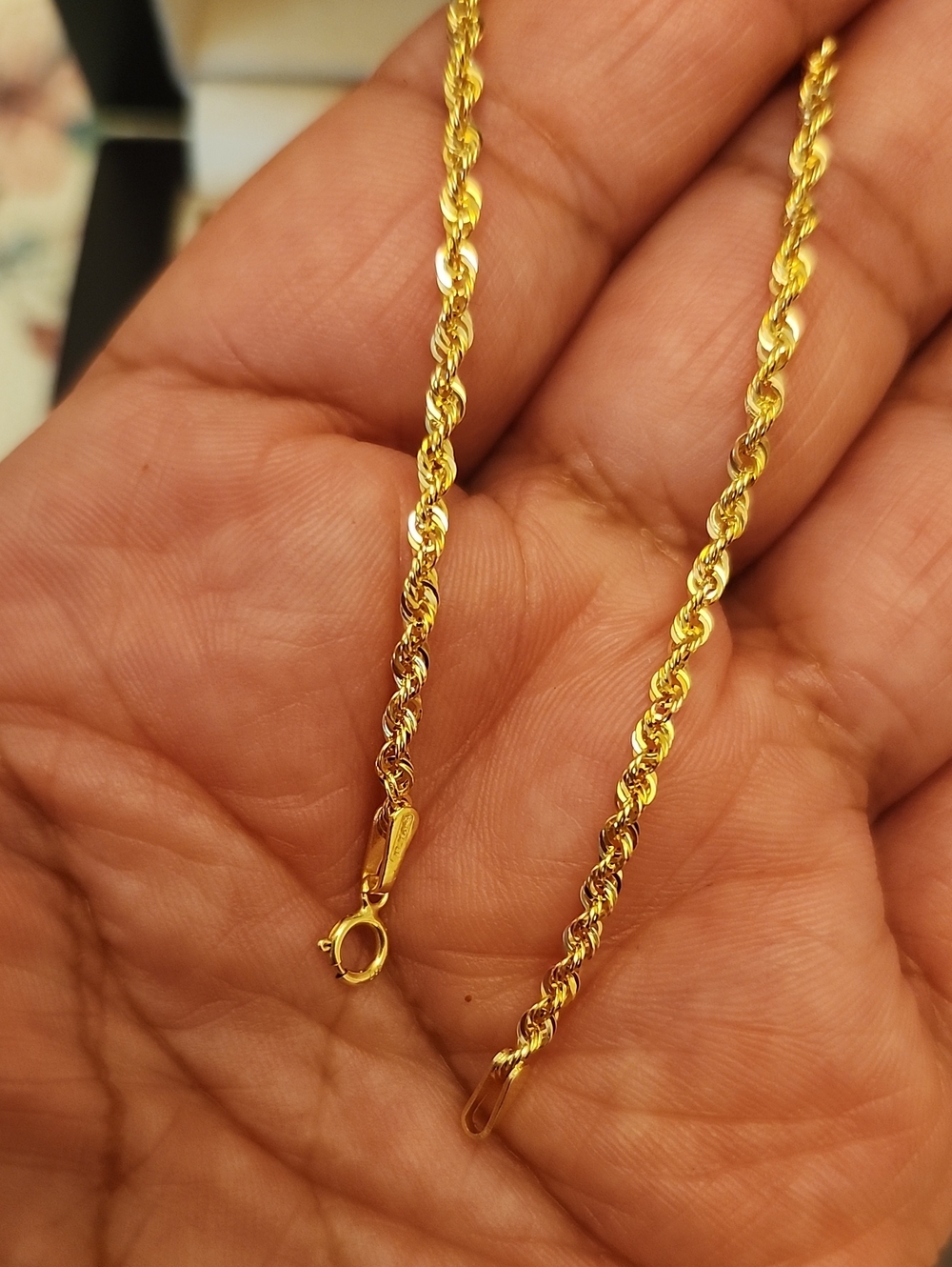 10kt Solid Gold Rope Bracelet – 6.74 Length – Classic & Timeless - Picture 11 of 15